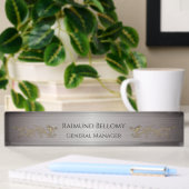 Elegant Dragon Silver Metallic Desk Naambordje