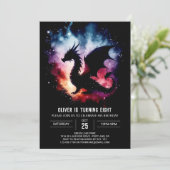 Elegant Dragon Verjaardag Custom Kaart (Staand voorkant)