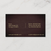 Elegant Dragon Visitekaartje (Achterkant)