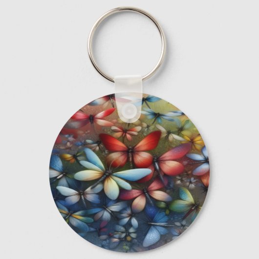 Elegant Dragonflies Keychain (Achterkant)