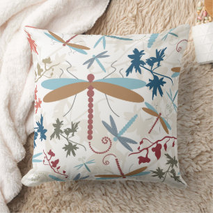 Elegant Dragonflies multi-kleurenpatroon Kussen