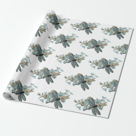 Elegant Dragonflies Patroon Cadeaupapier