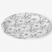 Elegant Dragonflies & Wildflowers Papieren Bordje (Gekanteld)