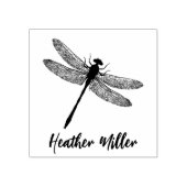 Elegant Dragonfly Aangepaste naam Handtekening Rubberstempel (Afrduk)