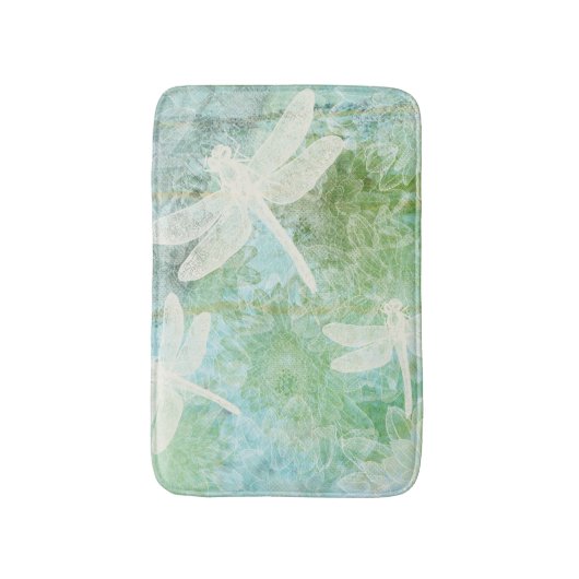 Elegant Dragonfly en bloem Badmat (Voorkant Verticaal)