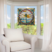 Elegant Dragonfly Faux Glas in lood Raamsticker