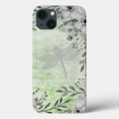 Elegant Dragonfly Floral Pattern Case-Mate iPhone Case (Achterkant)