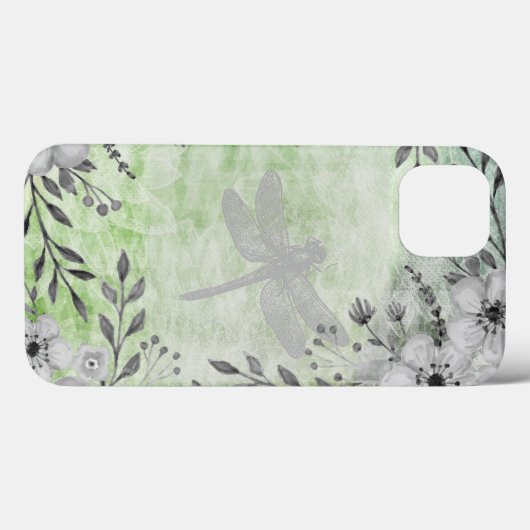 Elegant Dragonfly Floral Pattern Case-Mate iPhone Case (Achterkant (horizontaal))