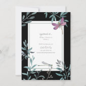 Elegant Dragonfly Garden Greenery Baby shower Kaart (Achterkant)
