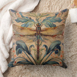 Elegant Dragonfly kussen - William Morris geïnspir