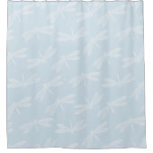 Elegant Dragonfly-patroon - Kies uw eigen kleur Douchegordijn (Voorkant)