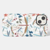 Elegant Dragonfly Pattern Art iPhone Hoesje (Achterkant horizontaal)
