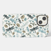 Elegant Dragonfly Pattern iPhone Hoesje (Achterkant horizontaal)