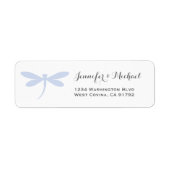 Elegant Dragonfly Return Address Label Template (Voorkant)
