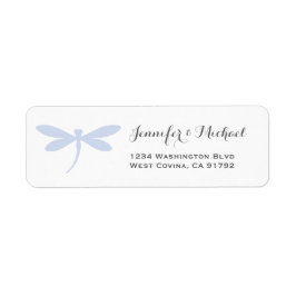 Elegant Dragonfly Return Address Label Template