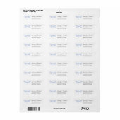 Elegant Dragonfly Return Address Label Template (Full Sheet)