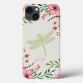 Elegant Dragonfly roze groen Case-Mate iPhone Case (Achterkant)