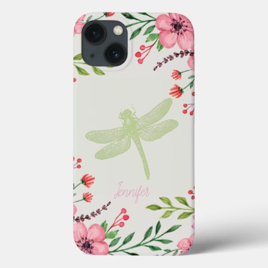 Elegant Dragonfly roze groen Case-Mate iPhone Case (Achterkant)