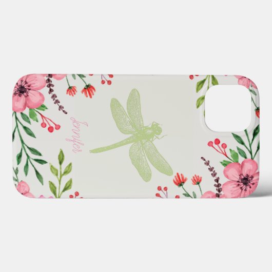 Elegant Dragonfly roze groen Case-Mate iPhone Case (Achterkant (horizontaal))