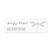Elegant Dragonfly Sjabloon label retouradres (Voorkant)