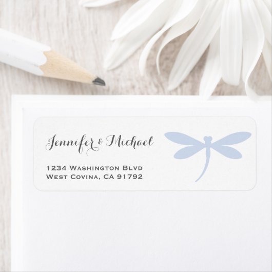 Elegant Dragonfly Sjabloon label retouradres (Insitu)