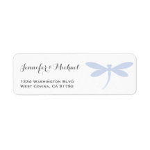 Elegant Dragonfly Sjabloon label retouradres