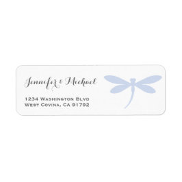 Elegant Dragonfly Sjabloon label retouradres