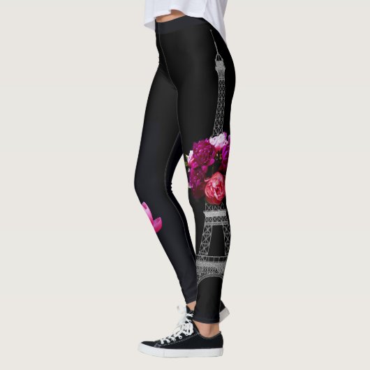 Elegant dramatische pony's en Eiffeltoren Leggings (Links)