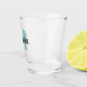 Elegant drankfeestje met op maat gemaakte naammono shot glas (Rechts)