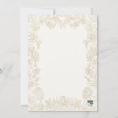 Elegant Drawn Floral Ivory Baby shower Kaart (Achterkant)