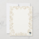 Elegant Drawn Floral Ivory Notitiekaartje (Achterkant)
