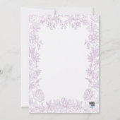 Elegant Drawn Floral Lavender Baby shower Kaart (Achterkant)