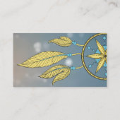 Elegant Dream Catcher Feathers Yoga Instructor Bu Visitekaartje (Achterkant)
