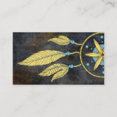 Elegant Dream Catcher Feathers Yoga Instructor Bu Visitekaartje (Achterkant)