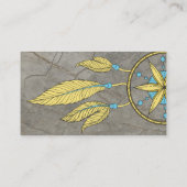 Elegant Dream Catcher Feathers Yoga Instructor Visitekaartje (Achterkant)