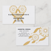 Elegant Dream Catcher Feathers Yoga Instructor Visitekaartje (Voorkant / Achterkant)