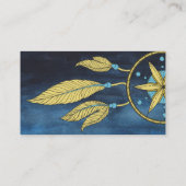 Elegant Dream Catcher Feathers Yoga Instructor Visitekaartje (Achterkant)