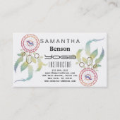 Elegant Dream Catcher Feathers Yoga Instructor Visitekaartje (Voorkant)