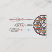 Elegant Dream Catcher Feathers Yoga Instructor Visitekaartje (Achterkant)