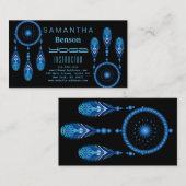 Elegant Dream Catcher Feathers Yoga Instructor Visitekaartje (Voorkant / Achterkant)