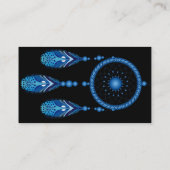 Elegant Dream Catcher Feathers Yoga Instructor Visitekaartje (Achterkant)