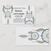 Elegant Dream Catcher Feathers Yoga Instructor Visitekaartje (Voorkant / Achterkant)