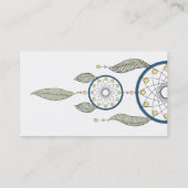 Elegant Dream Catcher Feathers Yoga Instructor Visitekaartje (Achterkant)