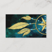 Elegant Dream Catcher Feathers Yoga Instructor Visitekaartje (Achterkant)