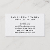 Elegant Dream Catcher Feathers Yoga Instructor Visitekaartje (Achterkant)