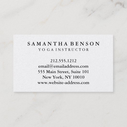 Elegant Dream Catcher Feathers Yoga Instructor Visitekaartje (Achterkant)