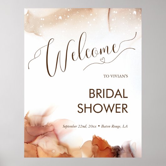 Elegant Dreamweaver Oranje Ink Vrijgezellenfeest W Poster (Voorkant)