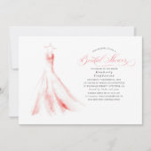 Elegant Dreamweaver Pink Wedding Dress Vrijgezelle Kaart (Voorkant)