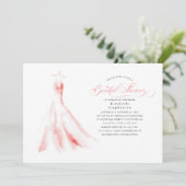 Elegant Dreamweaver Pink Wedding Dress Vrijgezelle Kaart (Staand voorkant)