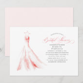 Elegant Dreamweaver Pink Wedding Dress Vrijgezelle Kaart (Voorkant / Achterkant)